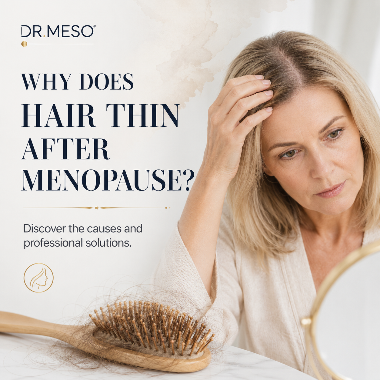Hair loss after menopause causes hair thinning in women professional scalp care DR.MESO Canada