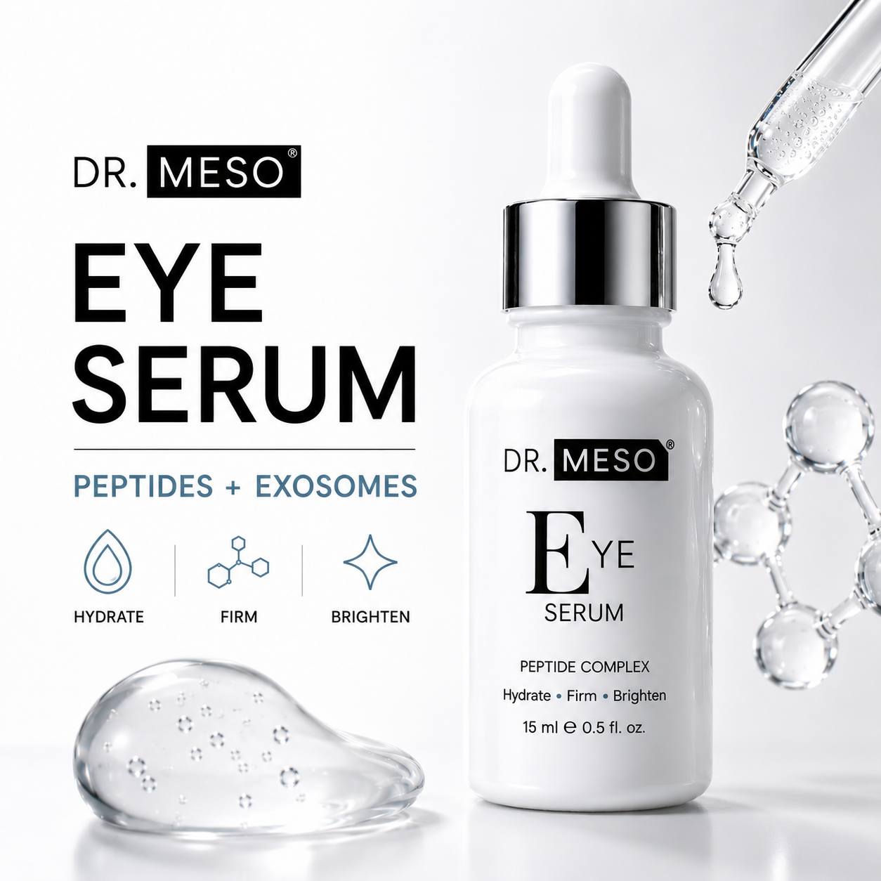 DR.MESO Eye Serum with Peptides and Exosomes for hydration, firming and brightening