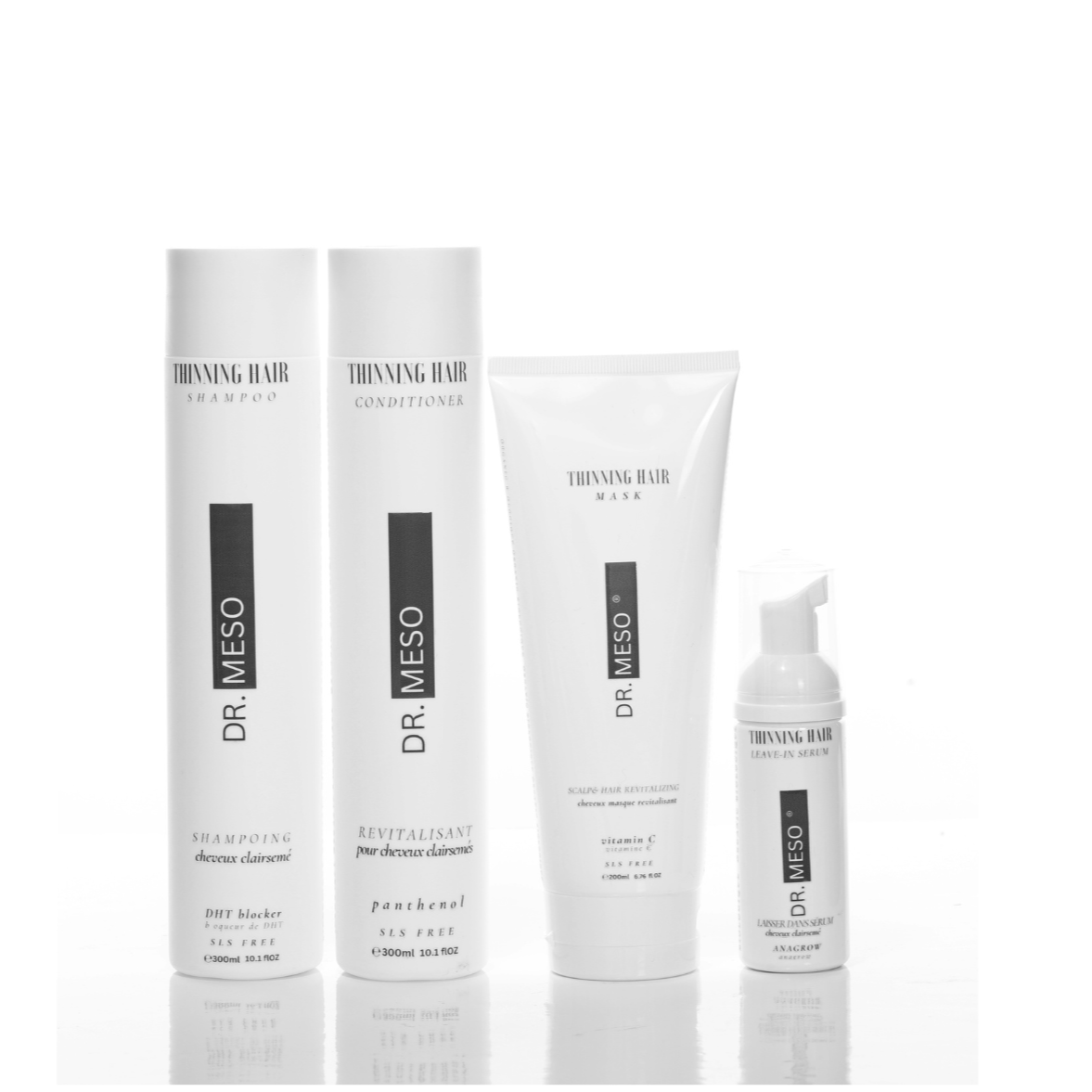 Dr. Meso Hair care LookBook for thinning hair

