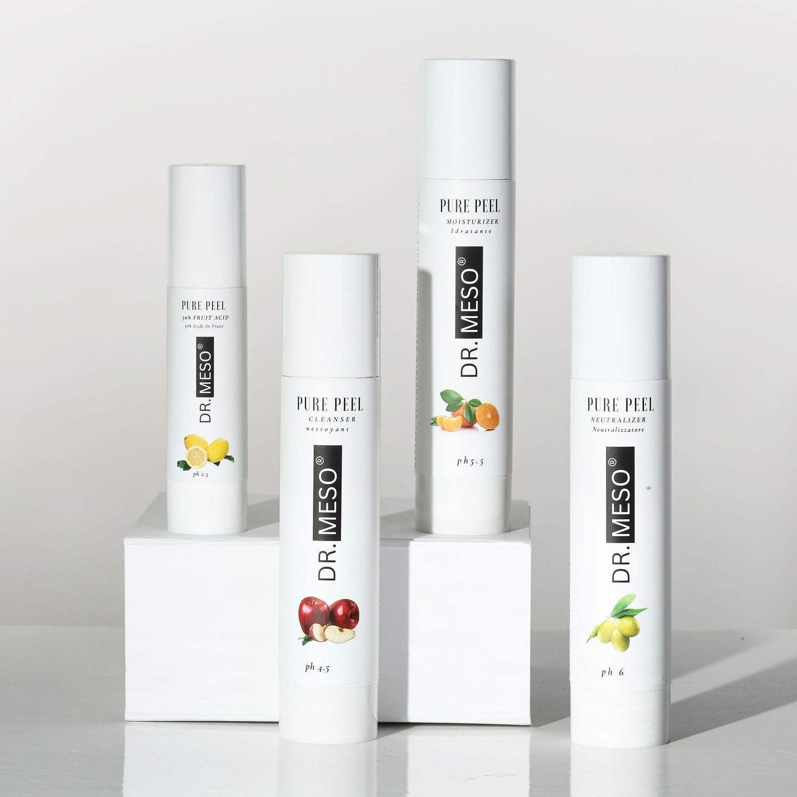 Pure Peel Kit skincare peeling treatment set with solution and tools.