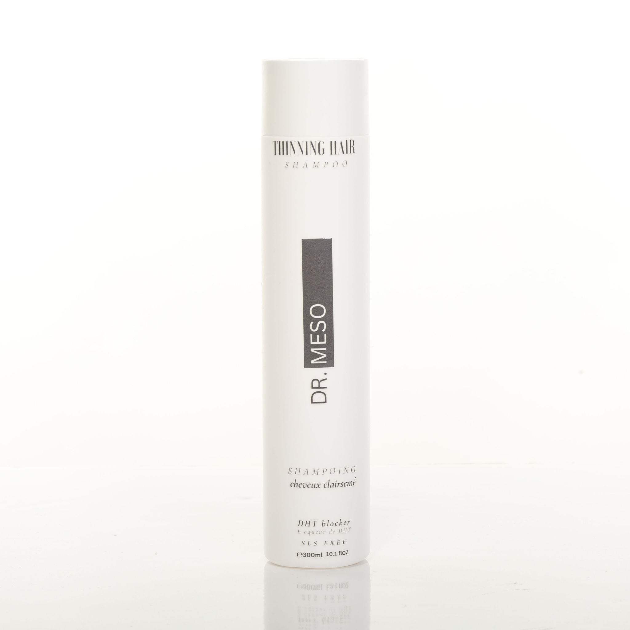 300ml bottle of thinning hair shampoo for strengthening and volumizing hair.